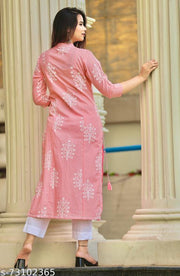 Festive Wear Pure Cotton Printed Kurti (Only Kurti)