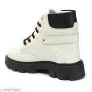 Trending and Stylist Boot for Girls Latest Stylish High Heel Long Ankle Synthetic Leather Zipper Boots for Women/Girls/Ladies