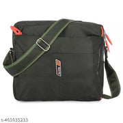 Cross Body Messenger Bag for Business College & Classes, One Side Shoulder With Adjustable Strap (Green)