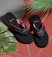 Aaksu DOCTOR ORTHO Soft Women's Diabetic & Orthopedic Light Weight Slippers FlipFlops black pink