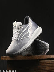 AADI Men's Grey Comfortable Lightweight Outdoor Lace Up Classy Gym , Running , Walking Casual Sport Shoes