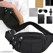 Black Fanny Pack for Men & Women | Travel Waist Bag