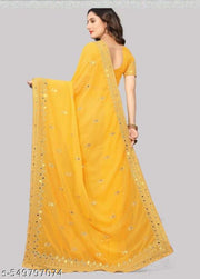 EMBROIDERY MIRROR SAREE