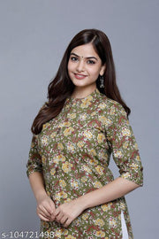 LATEST AND TRENDY DAILY WEAR JAIPURI BLOCK PRINTED COTTON KURTI FOR WOMEN AND GIRL'S IN LOWEST PRICE