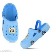 ONFEET Kids Trendy Daily use Comfortable Anti-Skid Casual Car Design Sandals for Boys and Girls, Kids Clogs for Boys and Girls with Sling Back Strap, Lightweight Kids Flipflops & Slippers for Indoor Outdoor Activity, Kids Heels & Sandals Color - Sky