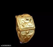 New Unique Stylish Rosra Full Golden For Men's Ring Free