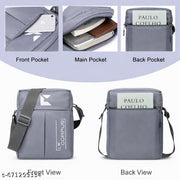 Stylish Unisex Sling Bag with Adjustable Strap | Lightweight Crossbody Shoulder Bag for Daily Use (Gray)