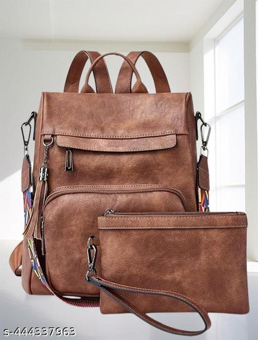 Bohobuzz Backpack Purse for Women Convertible Travel Vintage PU Leather Bag(Backpack,bag,backpack for women women bag fashion,stylish)