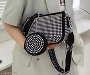 Women's Stylish Crossbody Sling Bag with Combo Coin Pouch Detachable Belt Perfect for Parties Weddings and Events