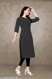 Polyster/Crepe fabric-WOMEN PRINTED A-LINE KURTI