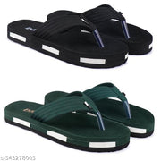 Mens Comfortable Trending And Stylish Slipper And Flipflop (Pack Of 2) Slippers