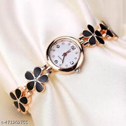 New Good Looking Attractive Watch Analog Watch - For Girls Bracelet Flower Pattern Rose Gold