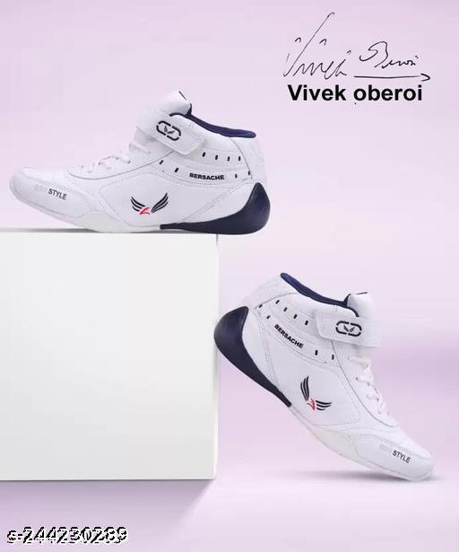 Men's Bersache Lightweight Casual Shoes with High-Quality Soles | Comfortable Shoes for Sneakers, Walking,  Training, and Daily Wear (White)