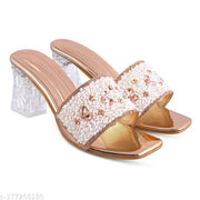 ASD-Women's Glorious Square Shape Bow Style Heels Sandals | Rhinestone Open Toe Sandals | Multicolor