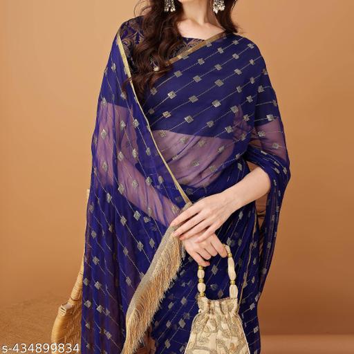 Chiffon Jhalar Saree