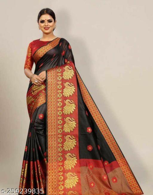 Women Monika Jaquard Banarasi Saree