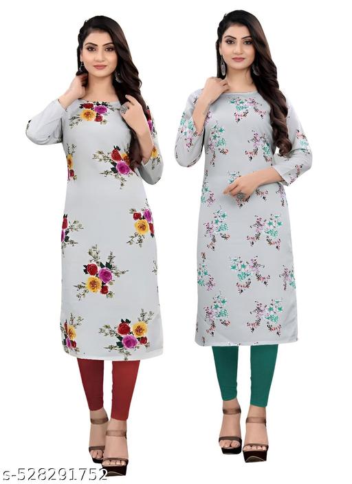 Women's and Girls Crepe Aline Straight kurti new arrival