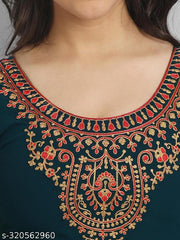 Jash Creation Women Embroidered Georgette A-line Kurta