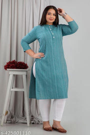 Anksdeep Creations cotton kurti for women plus size kurti daily wear kurti big size kurti rama green kurti