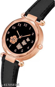 women watch black Unique New Stylish Collection classic Designer Leather belt Charming Look Quartz Analog Ladies Girls Watches watch for women