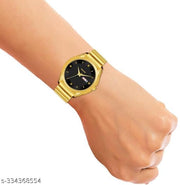 Spencher Premium 1578 Gold Plated Golden Chain Day & Date Functioning Analog Watch - For Men Premium 1578SM02-Golden Watch