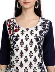 Polyster/Crepe fabric-Stylish Printed 4 Kurti On Lowest Price & Best Quality