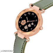 Flower Round Dial Analog Wrist Watch For  Women and Girls Pack of 2 Watch