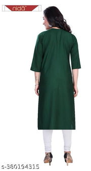 NIDA, women rayon cotton Kurtis