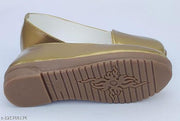 New latest kids golden patent loffer for girls partywear