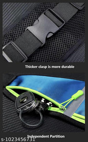 Running Waist Bag for Men & Women | Slim Waterproof Sports Belt with Dual Zipper Pockets, Reflective Strip & Adjustable Strap for Gym, Jogging, Cycling & Travel