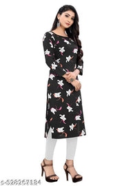 Women's and Girls Crepe Aline Straight kurti new arrival