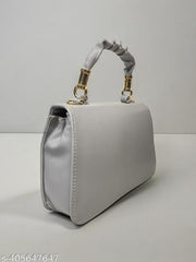 Graceful Stylish Slingbags Luxury High Quality PU Leather Women Shoulder Bag (Grey)