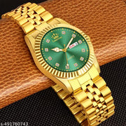 Legacy Series Original Gold Plated Day and Date Functioning | Stylish Chain | Quartz Analog Watch for Boys/ Men
