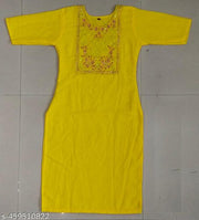 Women Cotton Fabric Kurti, Festival Wear Stylish Kurti Size -S, M, L, XL, XXL, 2XL