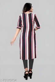 Polyster/Crepe fabric-plain linen kurtis APPLE CUT