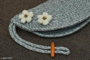 Ariya Decor Clutches Purses For Women Handmade Handbag For Women Bag For Casual And Party Wear Look, Beautifull Flower Look - (Light Grey)