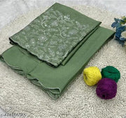 NEW CHINON OLIVE GREEN SAREEE