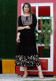 embroidered anarkali kurta for women