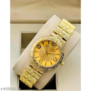 Yokako Gold Dial Royal Design Blet Girls And Women Wrist Watch