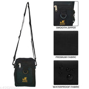 Tense Crossbody Side bag for men & women carry Tablet/phone/wallet/cash/passport id's & cards with waterproof and adjustable shoulder strap