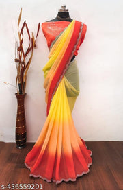 3TONE GEORGETTE SAREE