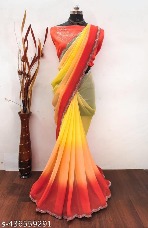 3TONE GEORGETTE SAREE