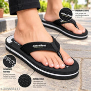 Men's Brown Synthetic Split Slippers| Eco-friendly slippers| Black slippers for men| Daily Wear Slipper For Mens