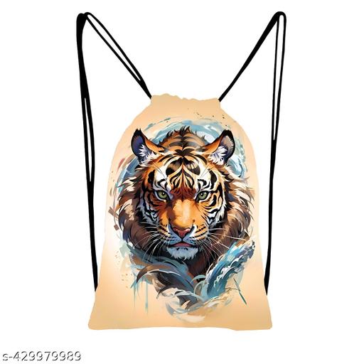 Printed Dori Bag Drawstring Backpack Small Bag Gym Bag tution bag Gift Bag for Everyday Use