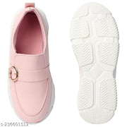 EVOLTAR branded Buckle ornamented moccasins women chunky casual platform sneakers slip on shoes for women canvas flat heels ladies footwear Flatform loafers belly