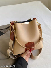 Luxury Designer Women's Crossbody and Shoulder Bags - Large Capacity PU-Leather Handbags Travel Bucket Bags for Ladies