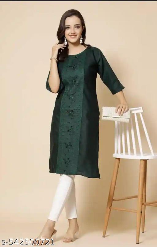 NEW TRENDING EMODRIED KURTY FOR WOMEN AND FULL COTTON KURTY