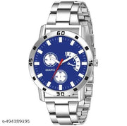 Silver Watch with Stunning Black Dial Chain Watch