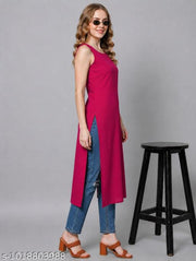 Straight Sleeveless Kurti for women