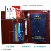 Fashionduet Printed Passport Case/Card/Travel Document Holder for Travel Use,Passport Cover Holder Sleeve,Passport Wallet Leather Brown